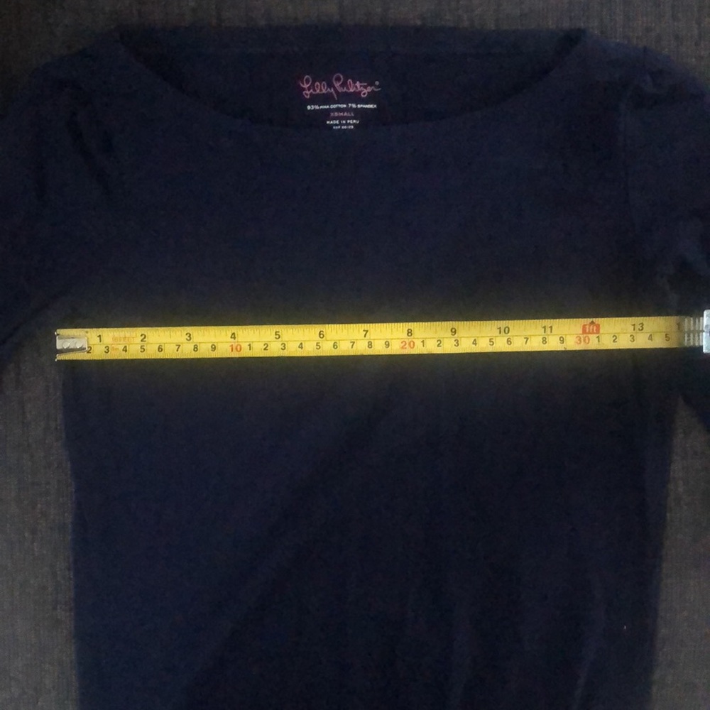 Lilly Pulitzer Boatneck Cotton Top Navy xs - Picture 4 of 4